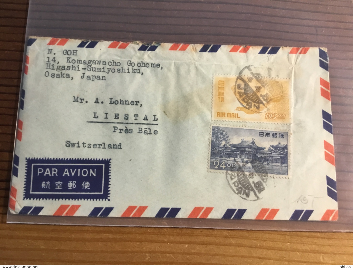 Japan Flugpost Brief In Die Schweiz - Cartas & Documentos