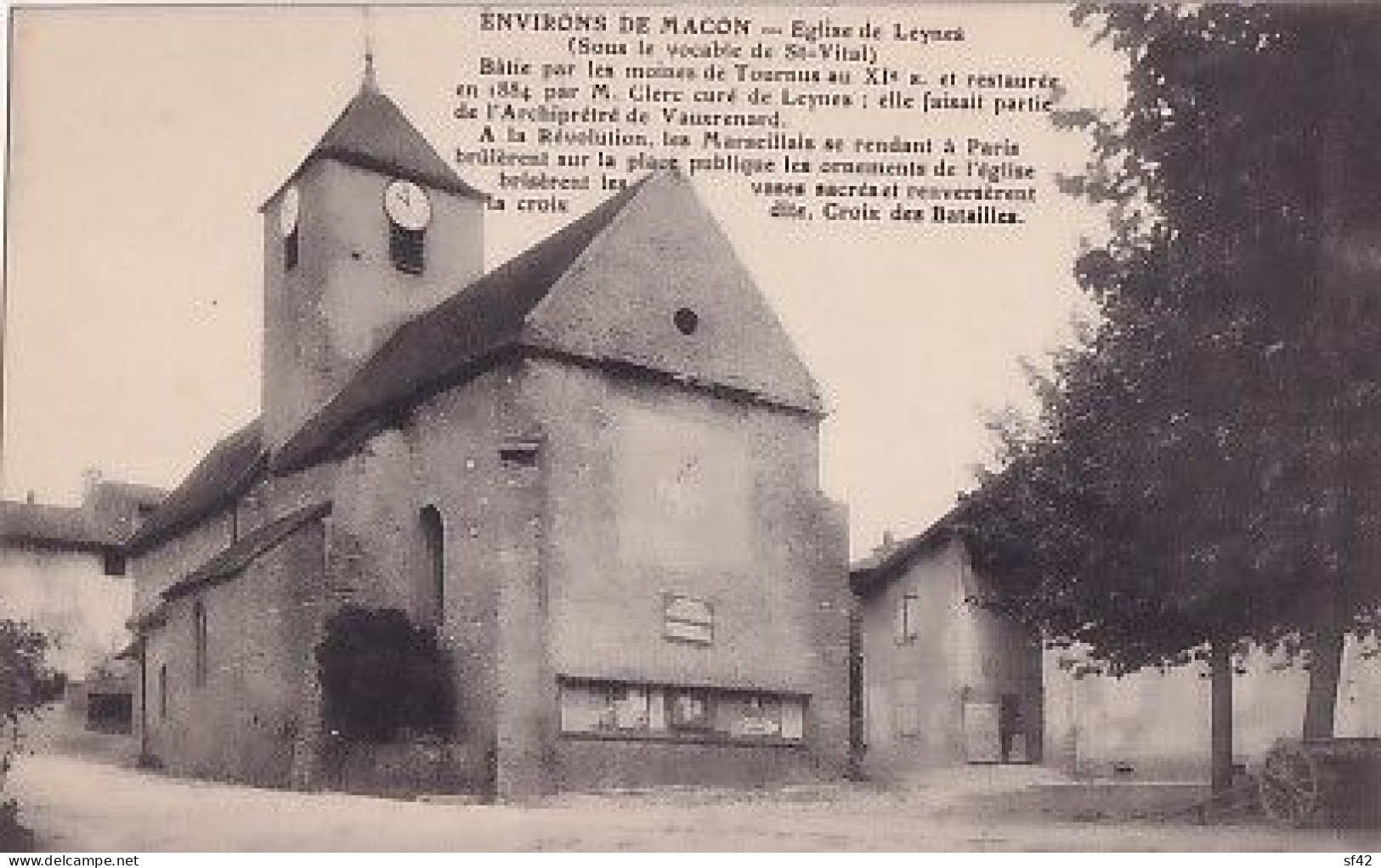 EGLISE DE  LEYNES        PHOTO CHARVET - Autres & Non Classés