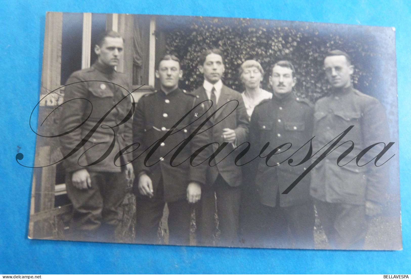 Militaria Soldaten 2 X Photo /  Link Naar 14-18 En Mevr Jeanne Demarteau Liège - Antiche (ante 1900)