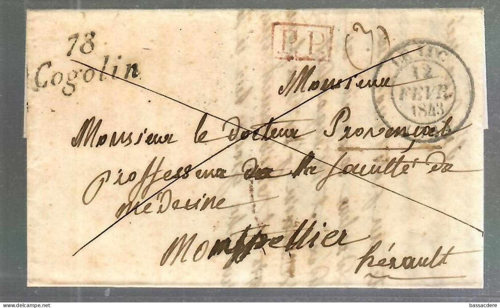 80358 - Cursive  78 / Cogolin - 1801-1848: Précurseurs XIX