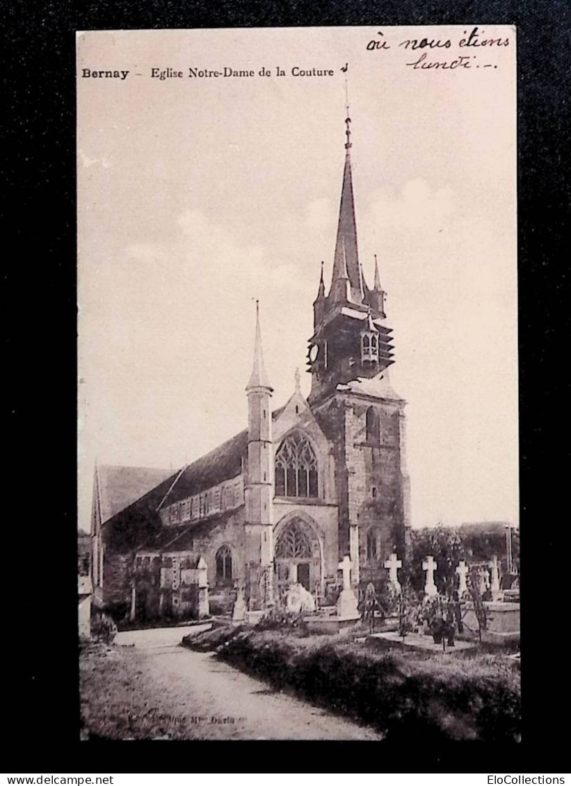 Cp, 27, Bernay, église Notre Dame De La Couture, écrite 1926 - Bernay