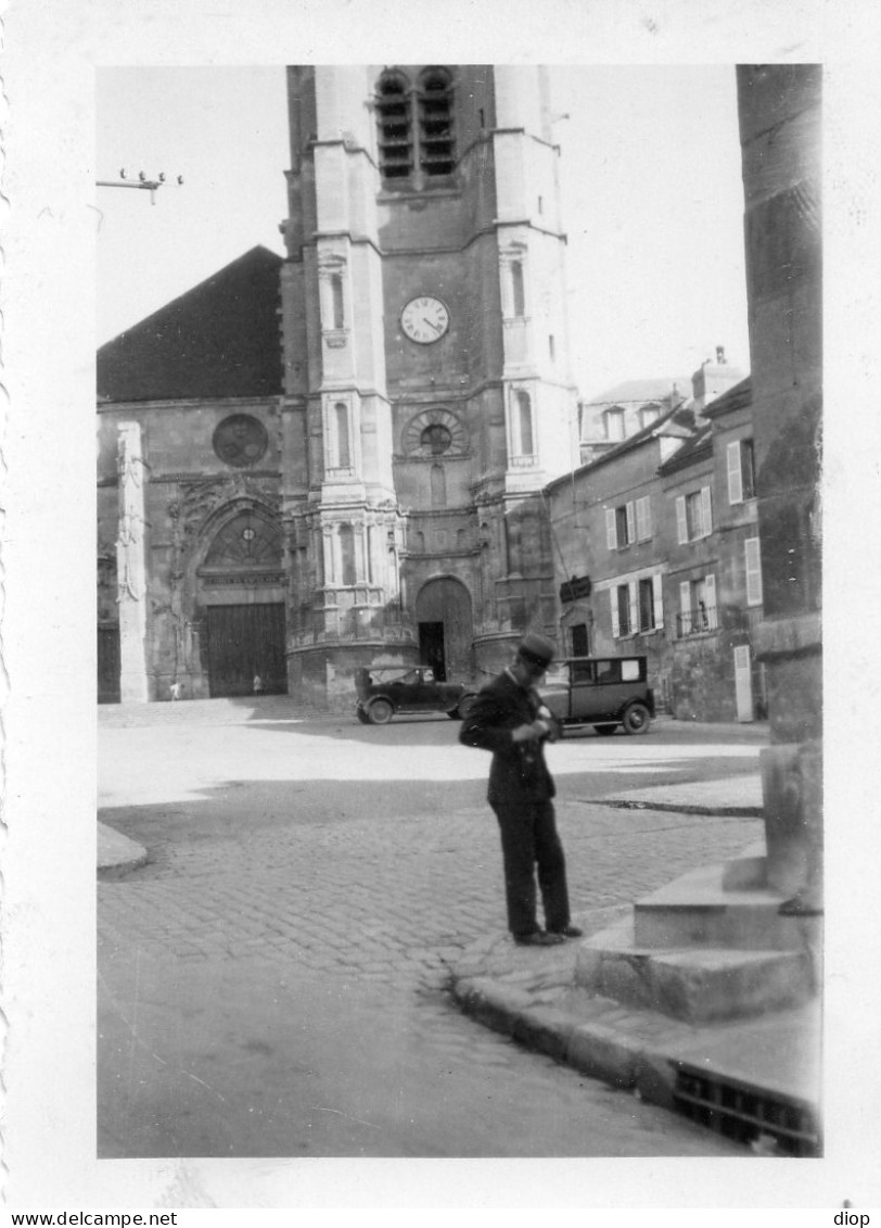 Photographie Vintage Photo Snapshot Pont St Maxence  - Places