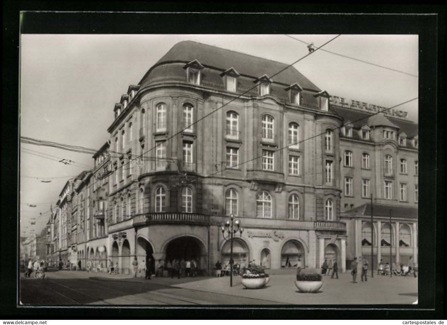 AK Erfurt, Bahnhofstrasse Und Hotel Erfurter Hof  - Erfurt