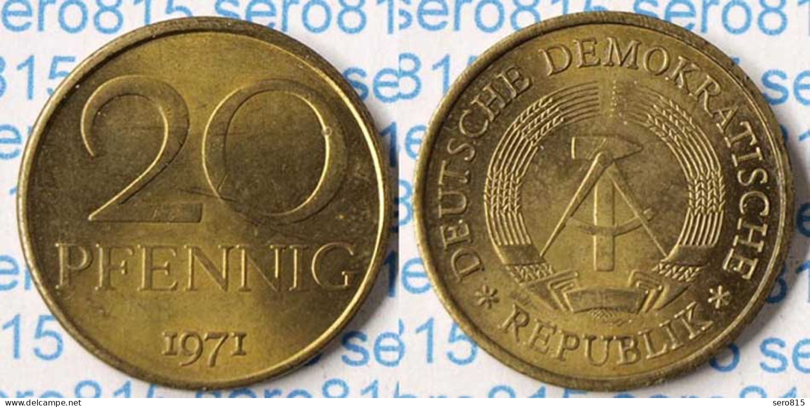 Jäger 1511a - DDR 20 Pfennig 1971 Bankfrisch   (n979 - 20 Pfennig