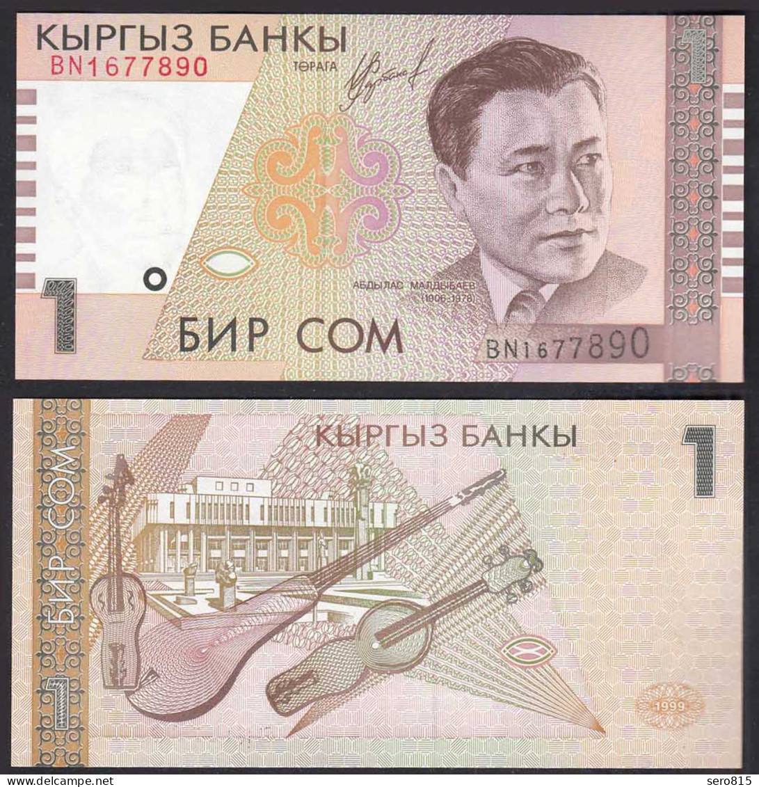 Kirgistan - Kirgisistan - Kyrgyzstan 1 Som 1999 Pick 15a  UNC (1)     (30354 - Sonstige – Asien