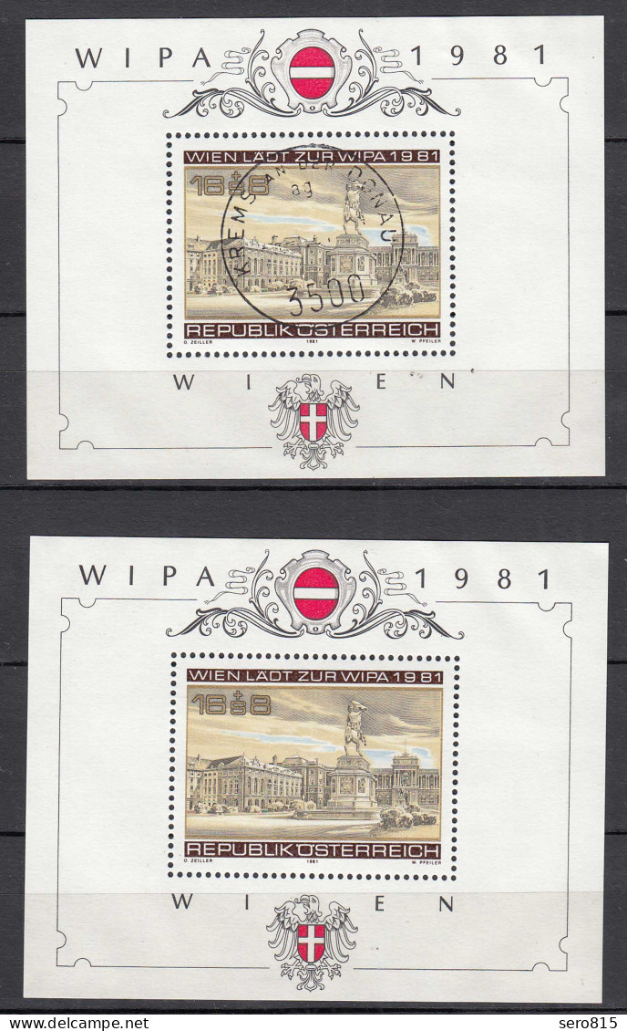Österreich - Austria - 1981 2 X Mi. Block 5 - WIPA  ** + Gestempelt    (31137 - Sonstige & Ohne Zuordnung