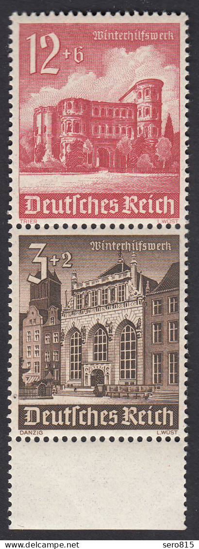 Zusammendruck Deutsches Reich DR Mi. S266 Postfrisch MNH **  (31145 - Se-Tenant