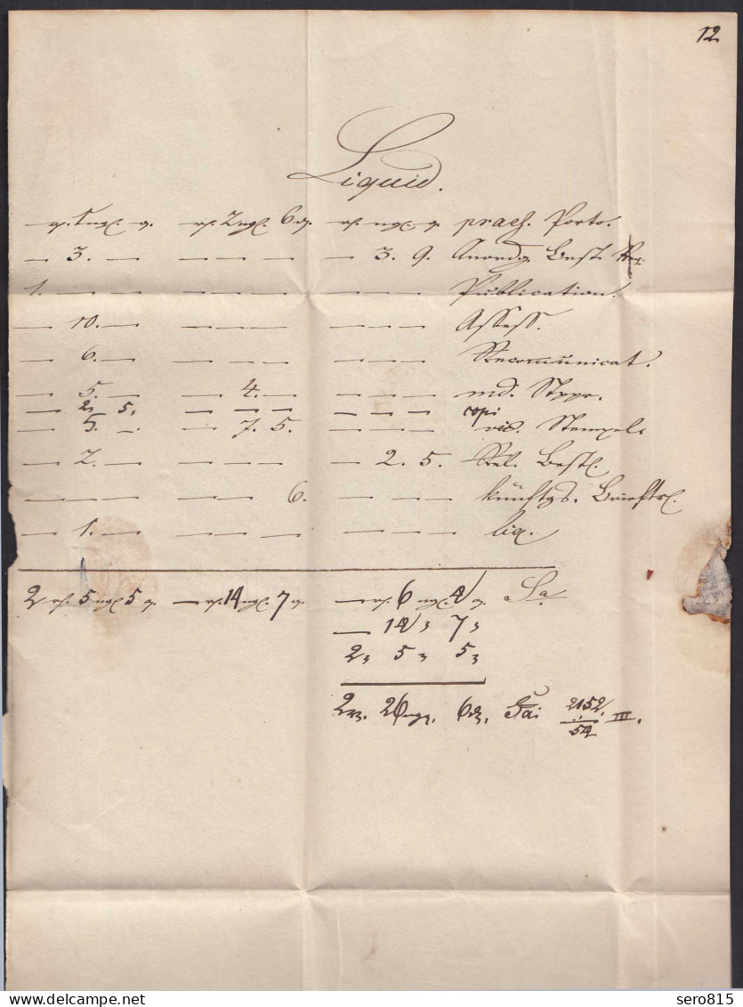 DRESDEN 1854 Alter Brief Mit Inhalt UndTaxierung    (31797 - Altri & Non Classificati