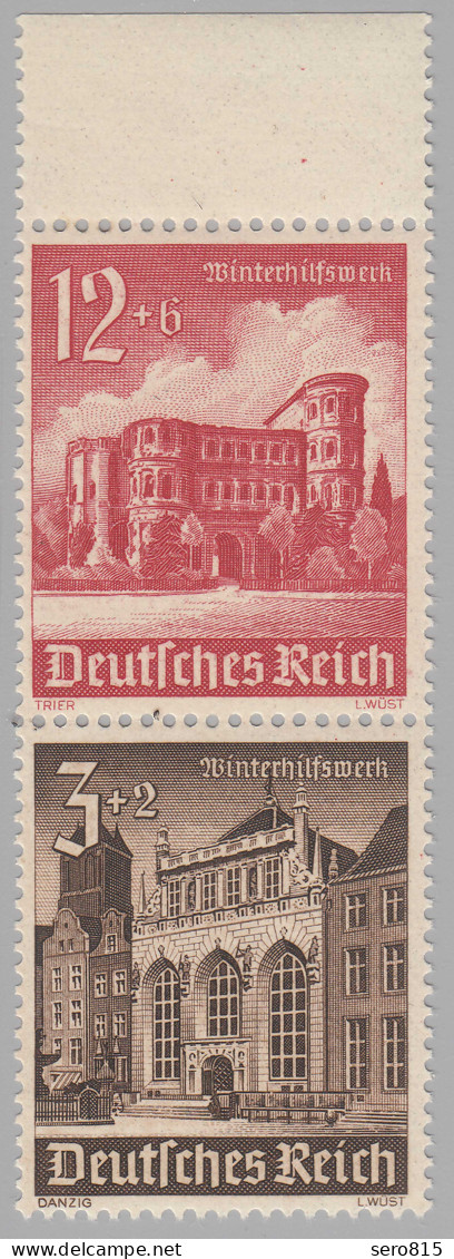 Zusammendruck Deutsches Reich DR Mi. S266 Postfrisch MNH **  (31144 - Se-Tenant