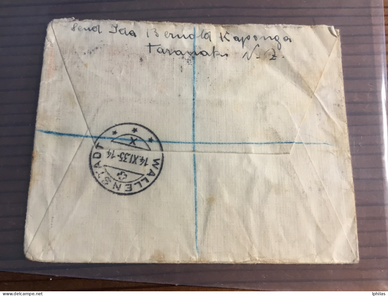 New Zealand KAPONGA R- Brief In Die Schweiz 1935 - Storia Postale