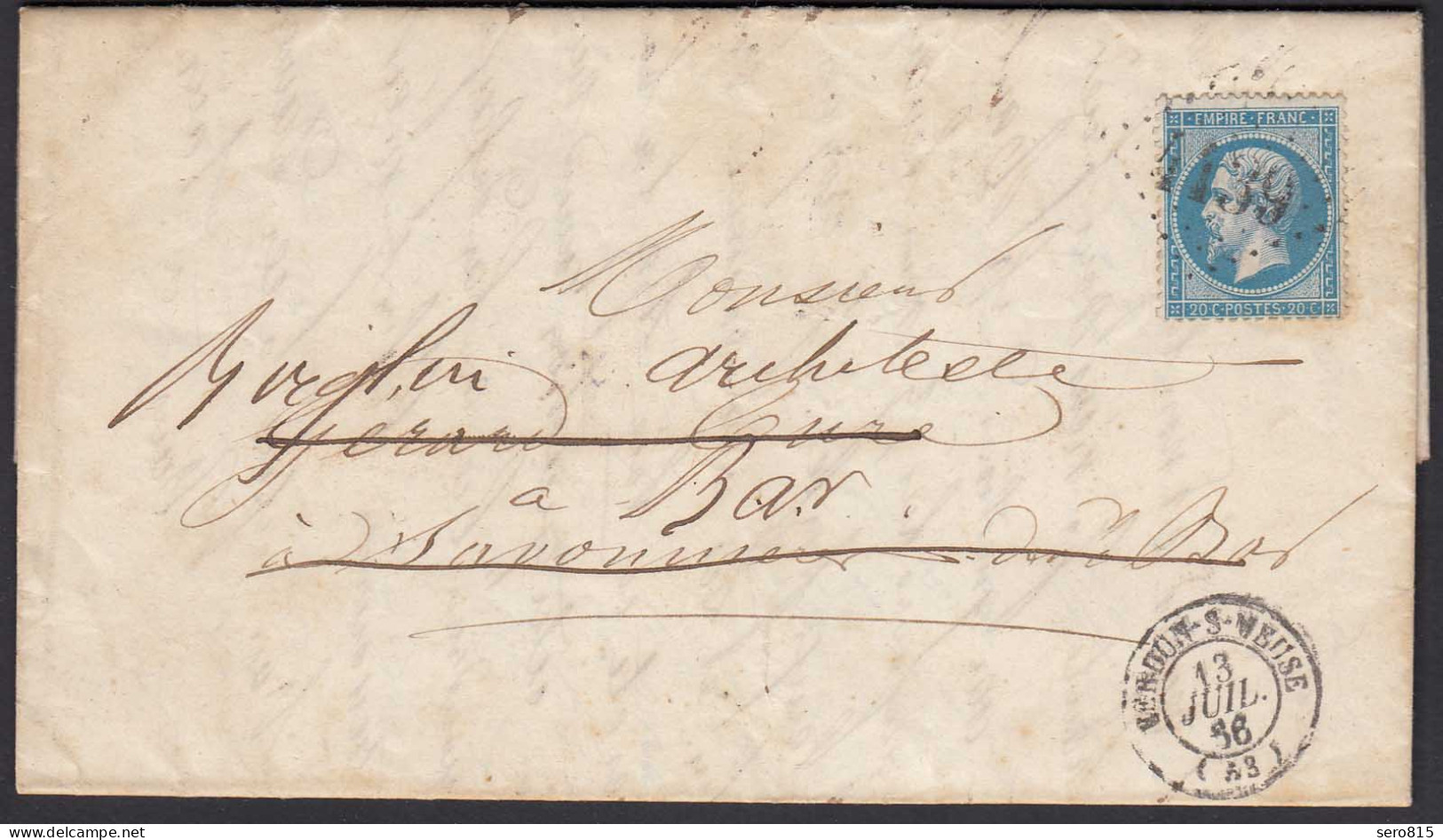 Frankreich - France 1866 VERDUN S MEUSE 4139 Brief Mit Inhalt  (26306 - Altri - Europa