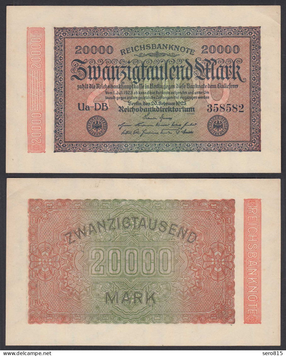 20.000 20000 Mark 1923 Ro 84e Pick 85 - FZ BD - BZ Ua - XF (2)    (28354 - Otros & Sin Clasificación