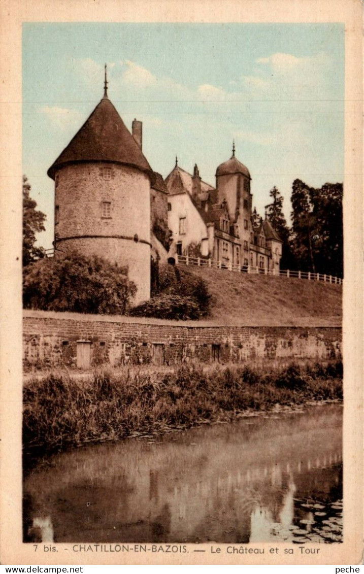 N°3195 W -cpa Chatillon En Bazois -le Château Et Sa Tour- - Chatillon En Bazois