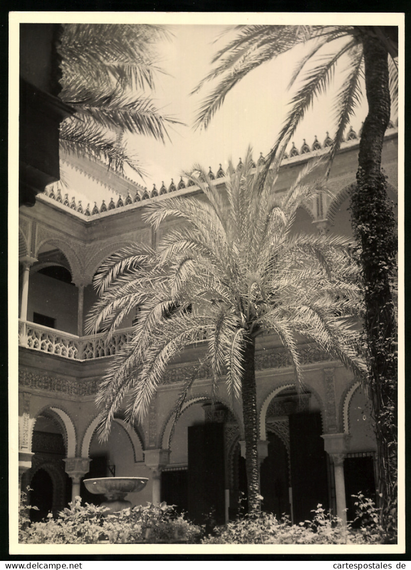 Foto Unbekannter Fotograf, Ansicht Sevilla, Innenhof Der Casa De Pilatos  - Orte