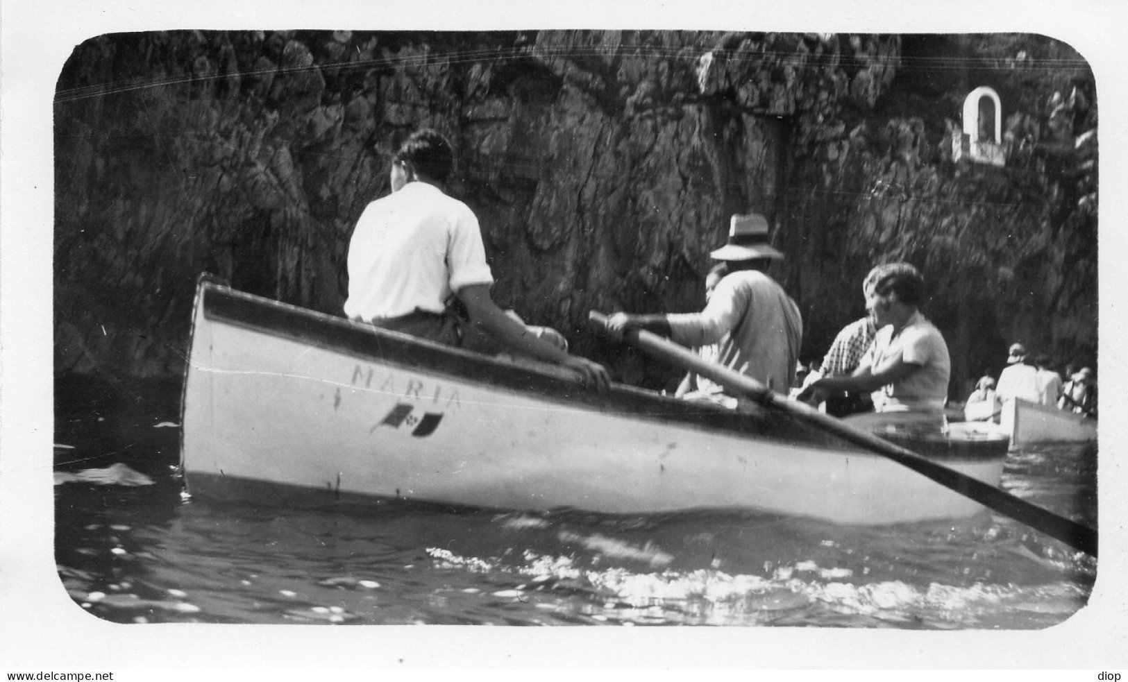 Photographie Vintage Photo Snapshot Italie Italia Capri Bateau Grotte D&#039;azur - Lieux