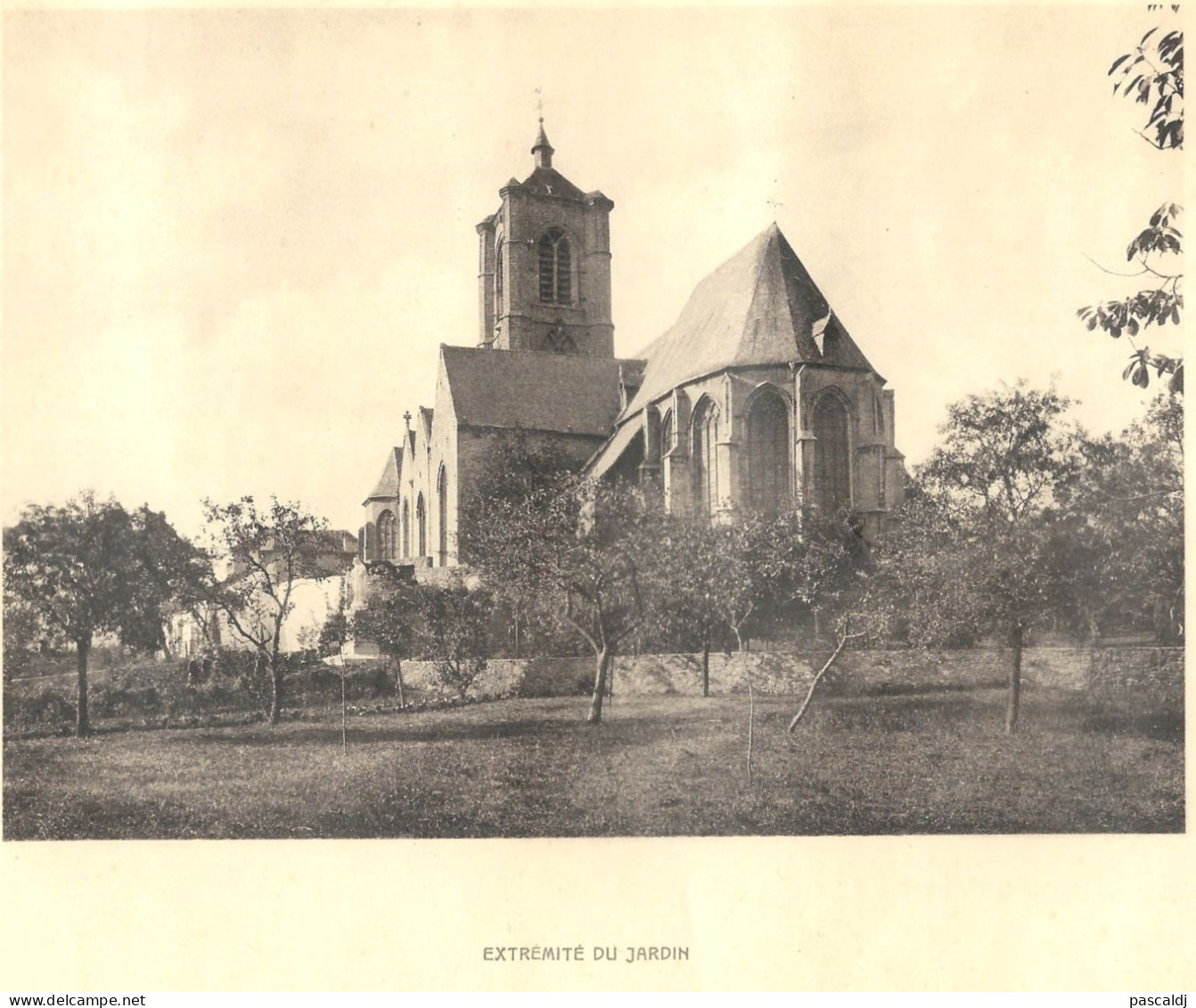 BRAINE-LE-COMTE - Ecole Soeurs Notre-Dame - Extrémité Du Jardin - Eglise St-Géry - Ancienne Photo Imprimée Sur Papier - Non Classés