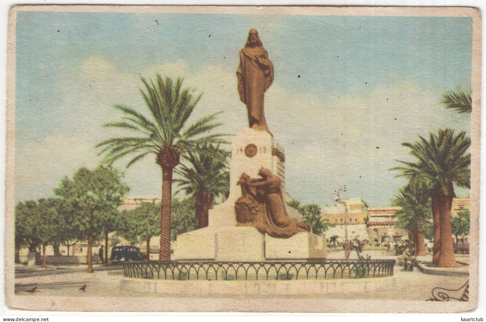 Malta - Christ King Monument - Floriana - 1956 - ( Malta 3d. Stamp 'Self-Government 1947') - Malte