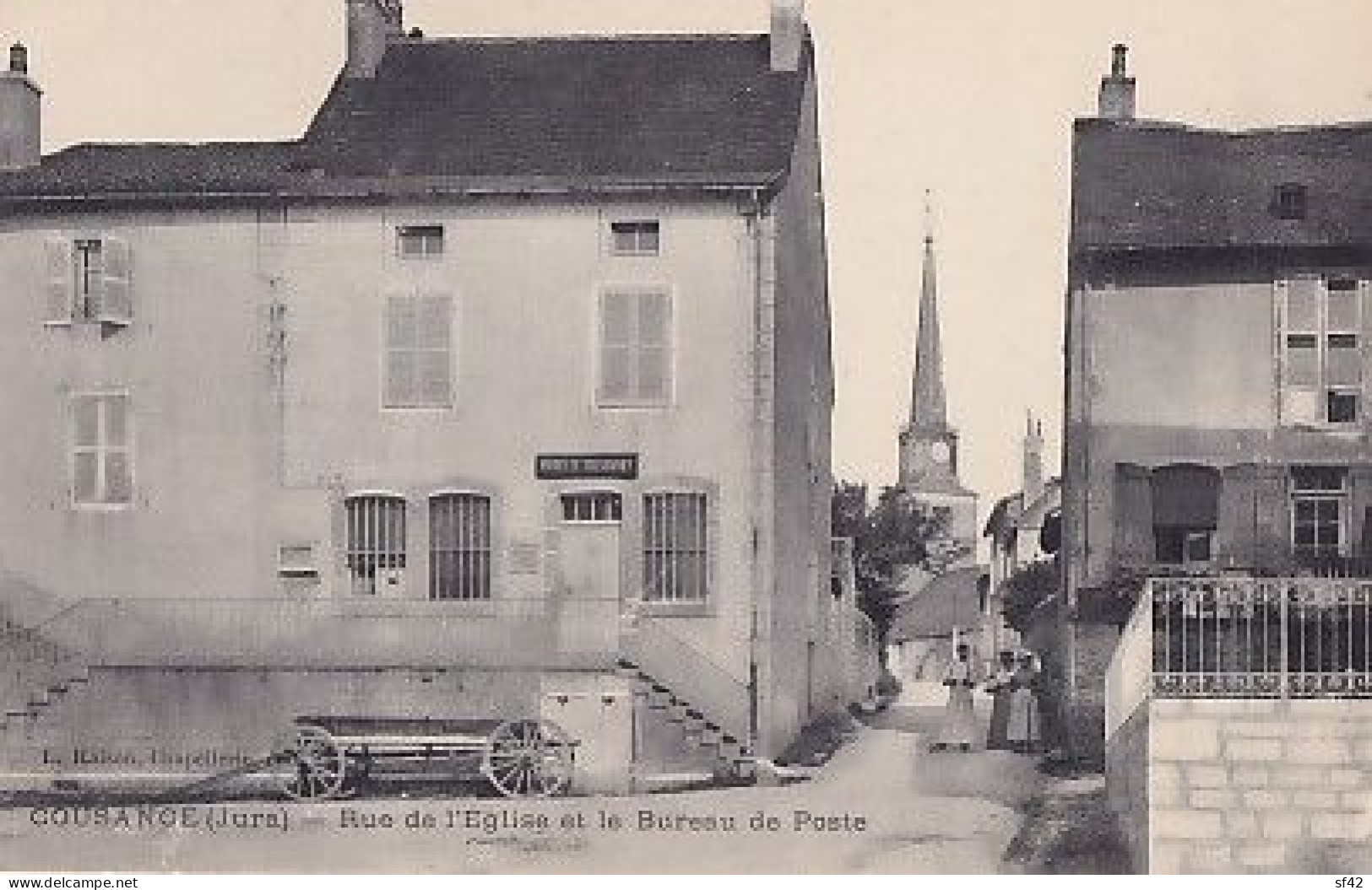 COUSANCE             Rue De L église Et Le Bureau De Poste - Andere & Zonder Classificatie