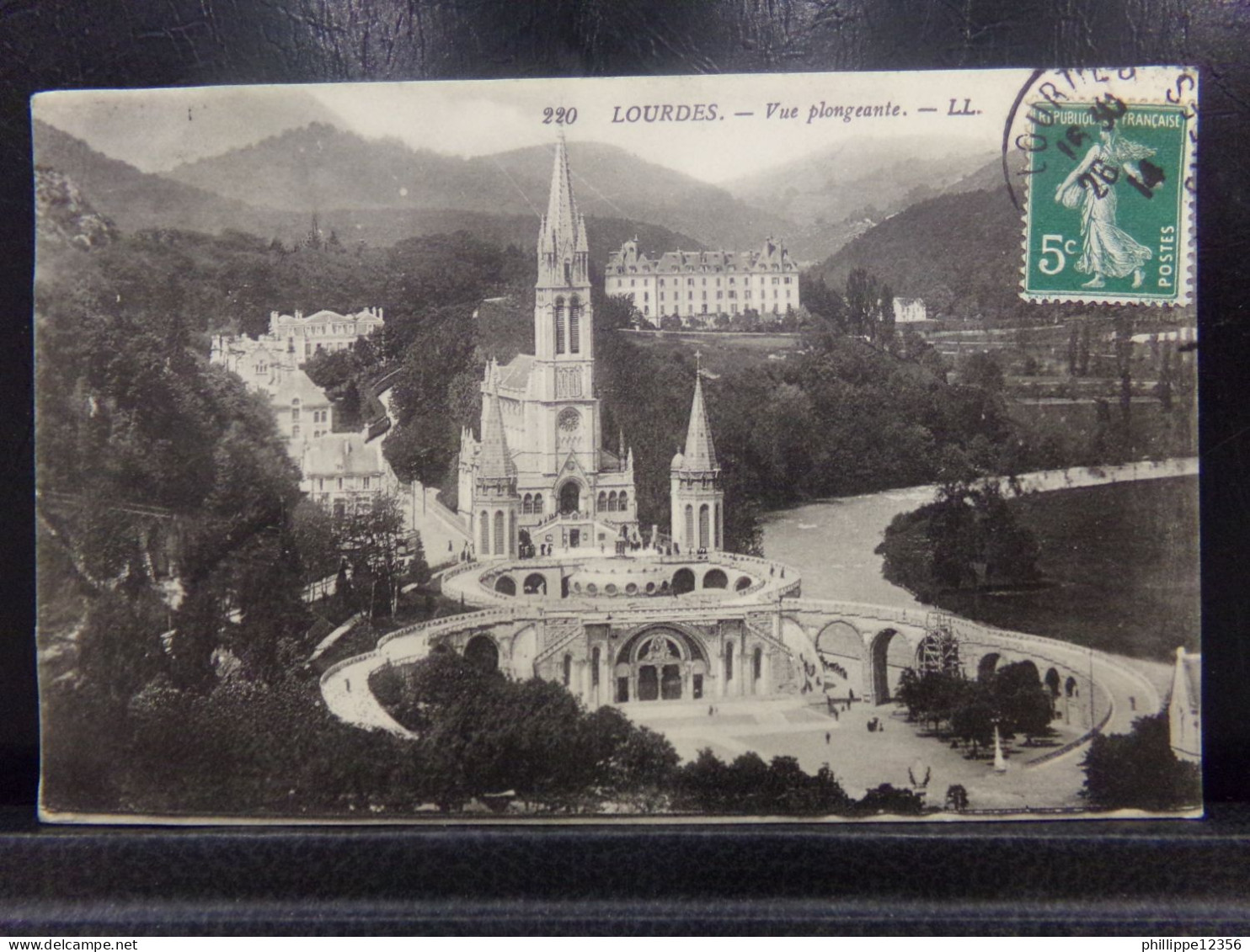 65521 . LOURDES . VUE PLONGEANTE .  LL . OBLITEREE 1914 . - Lourdes