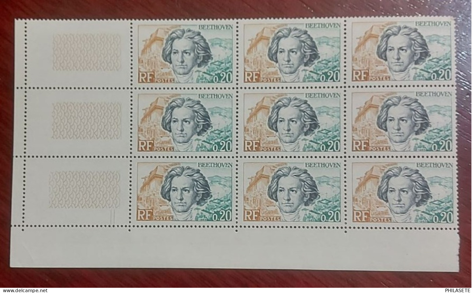 France 1963 Neufs N** Bloc De 9 Timbres YT N° 1382 Ludwig Van Beethoven - Neufs