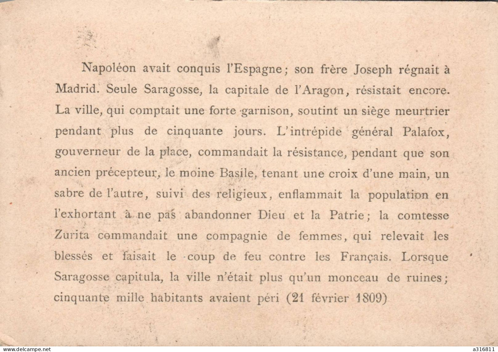 Siege De Saragosse 1810 - Altri & Non Classificati