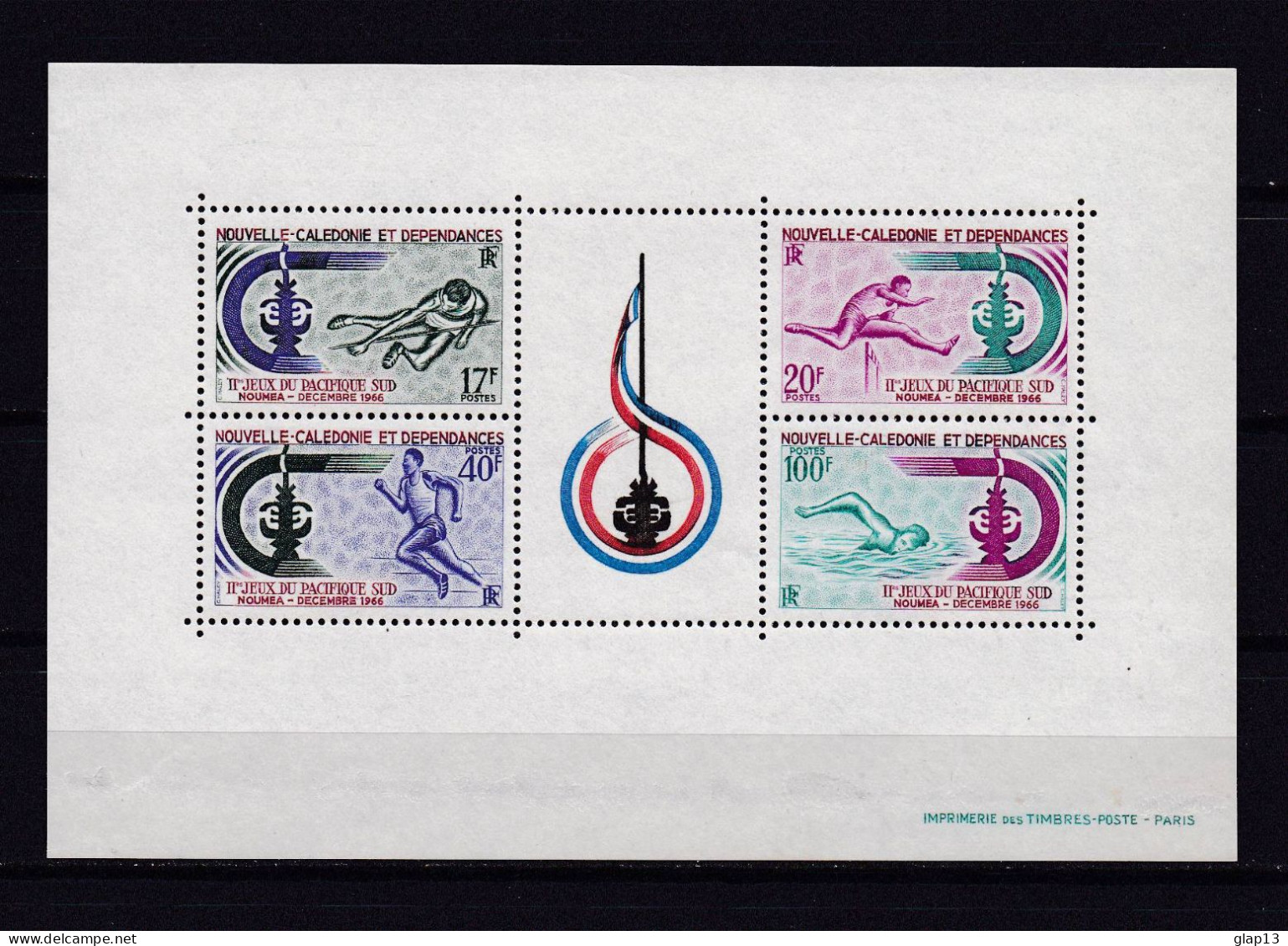 NOUVELLE-CALEDONIE 1966 BLOC N°3 NEUF** SPORTS - Blocks & Sheetlets