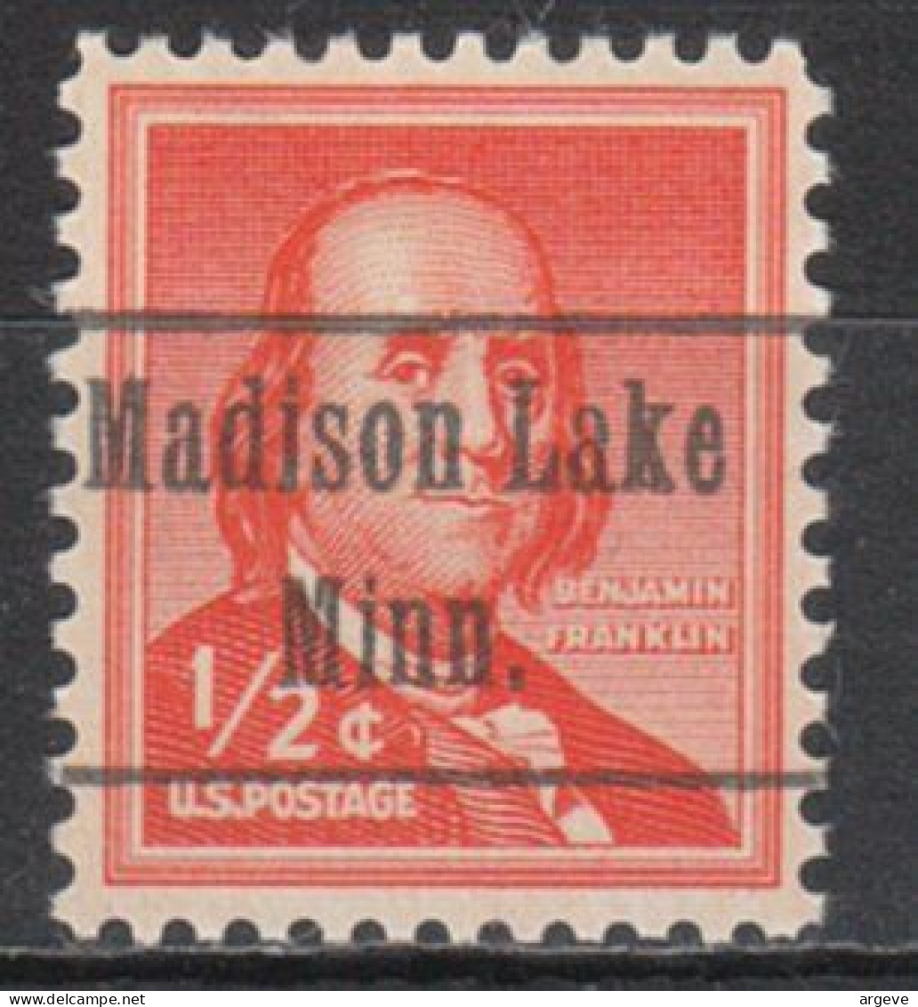 USA Precancel Vorausentwertungen Preo Locals Minnesota, Madison Lake 486 - Preobliterati