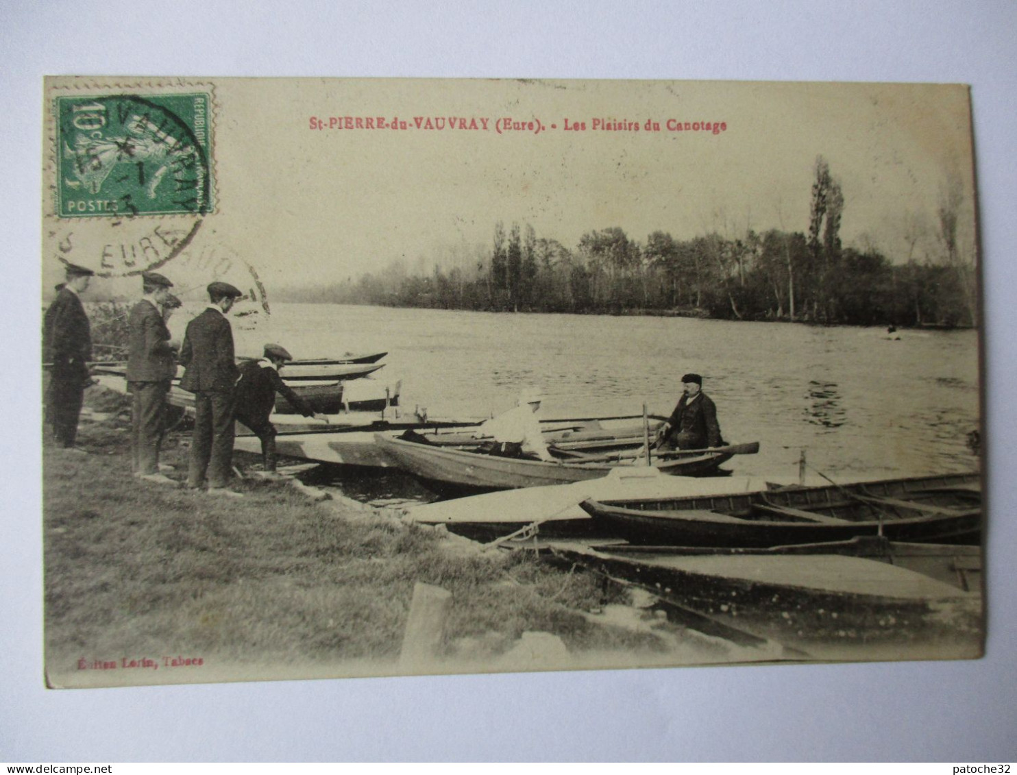 Cpa...St-Pierre-de-Vauvray...(eure)...les Plaisirs Du Canotage...1923...animée...(barques)... - Autres & Non Classés