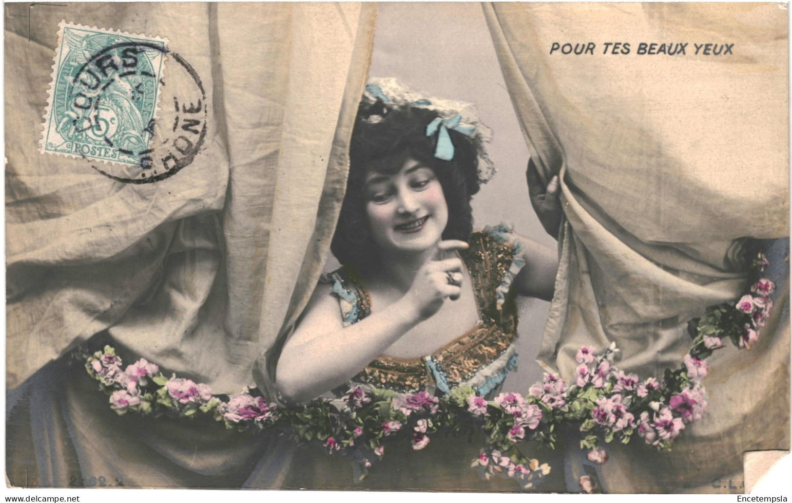 CPA Carte Postale France Pour Tes Beaux Yeux Une Jeune Femme Derrière Un Rideau 1906 VM80983 - Vrouwen