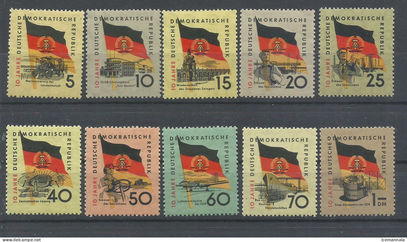 ALEMANIA  ORIENTAL   YVERT    438/47   MNH  ** - Ongebruikt