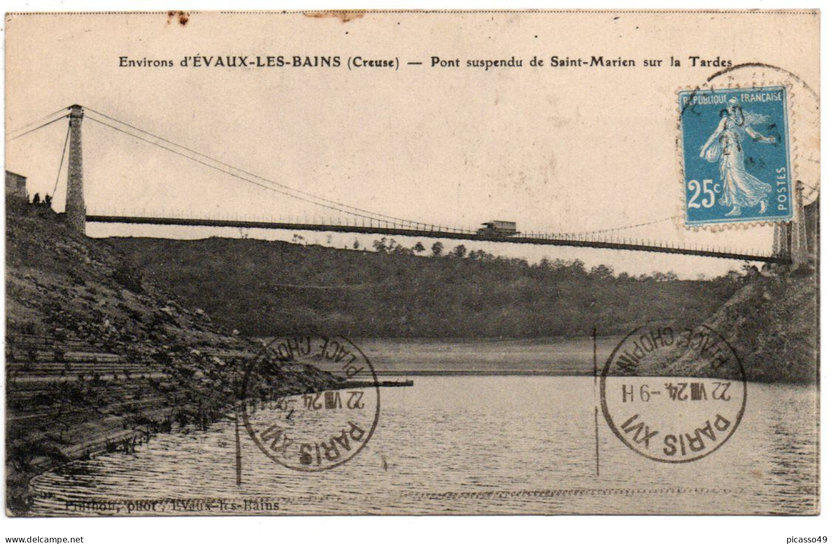 Creuse , Evaux Les Bains , Pont Suspendu De Saint Marien Sur La Tarde - Evaux Les Bains