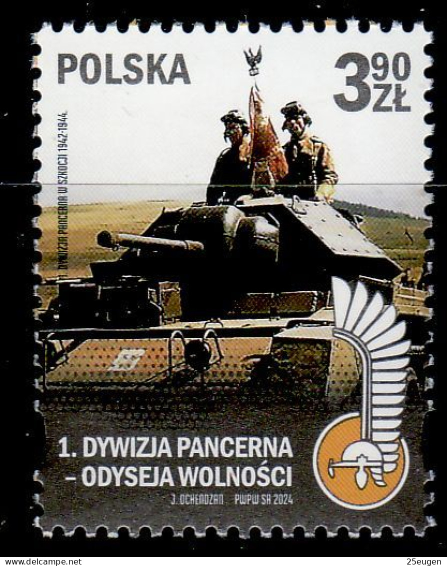 POLAND 2024 FIRST POLISH ARMOURED DIVISION  MNH - Unused Stamps