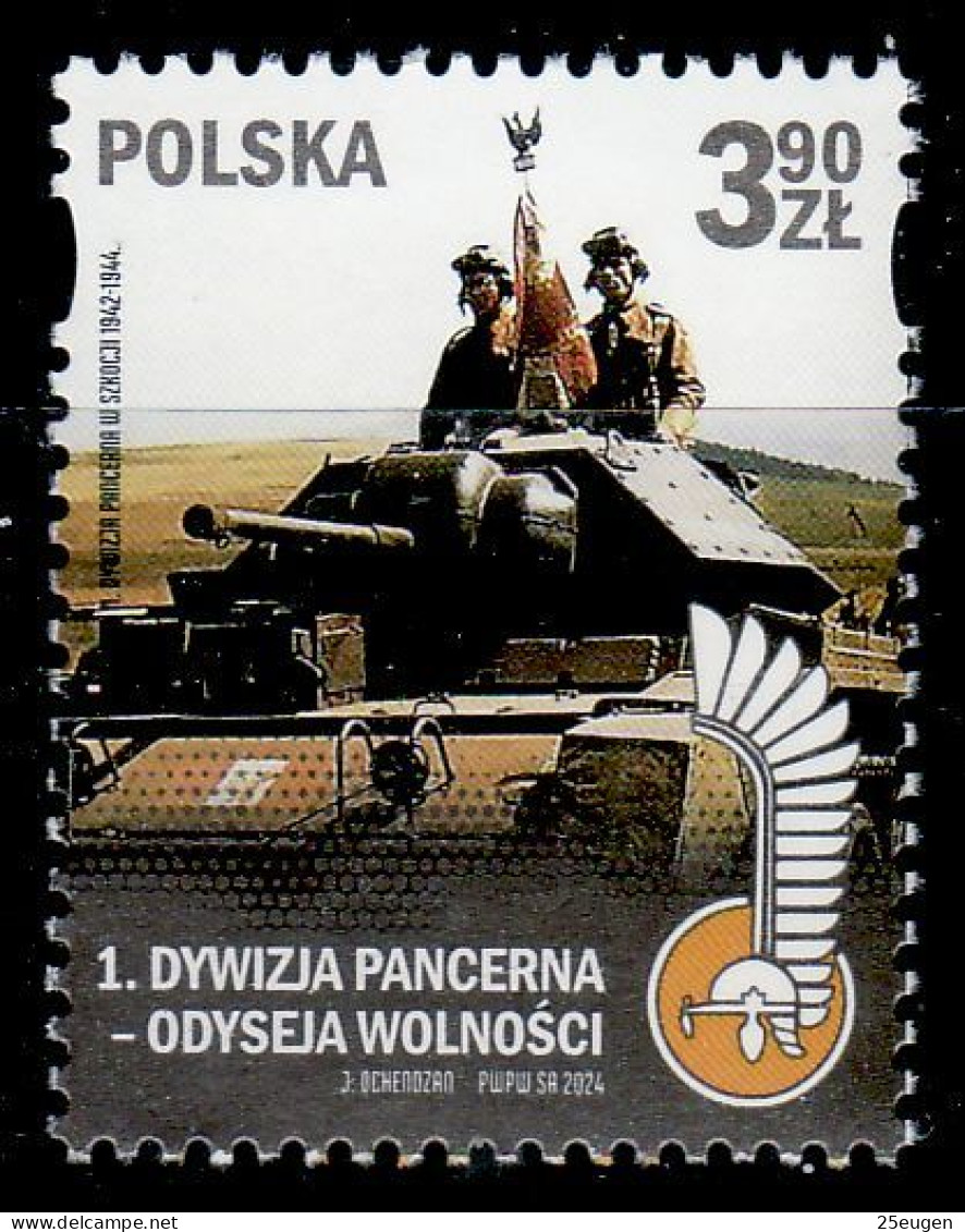 POLAND 2024 FIRST POLISH ARMOURED DIVISION  MNH - Unused Stamps