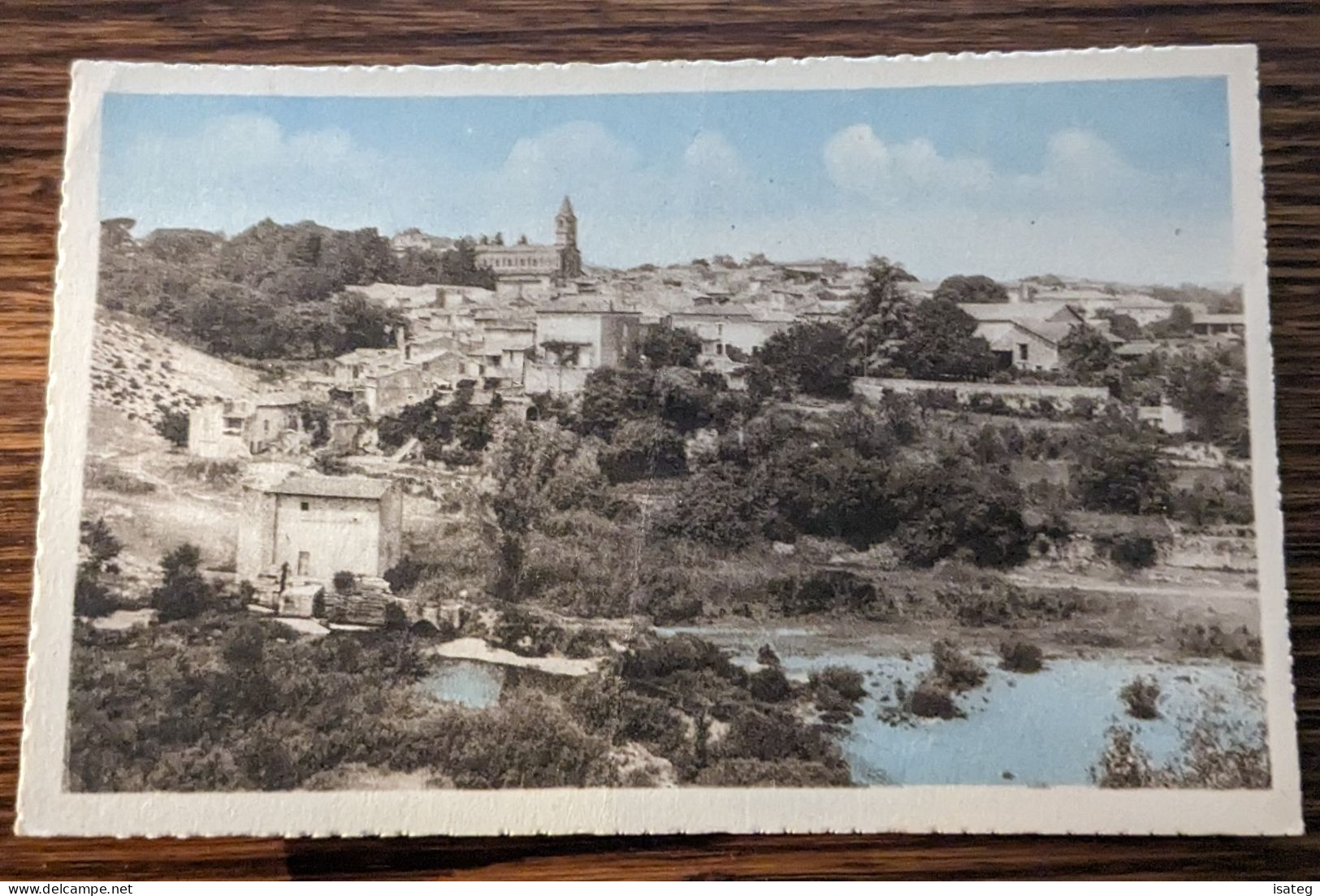 Carte Postale Ancienne Colorisée Collias - Vue Générale Sud - Sin Clasificación