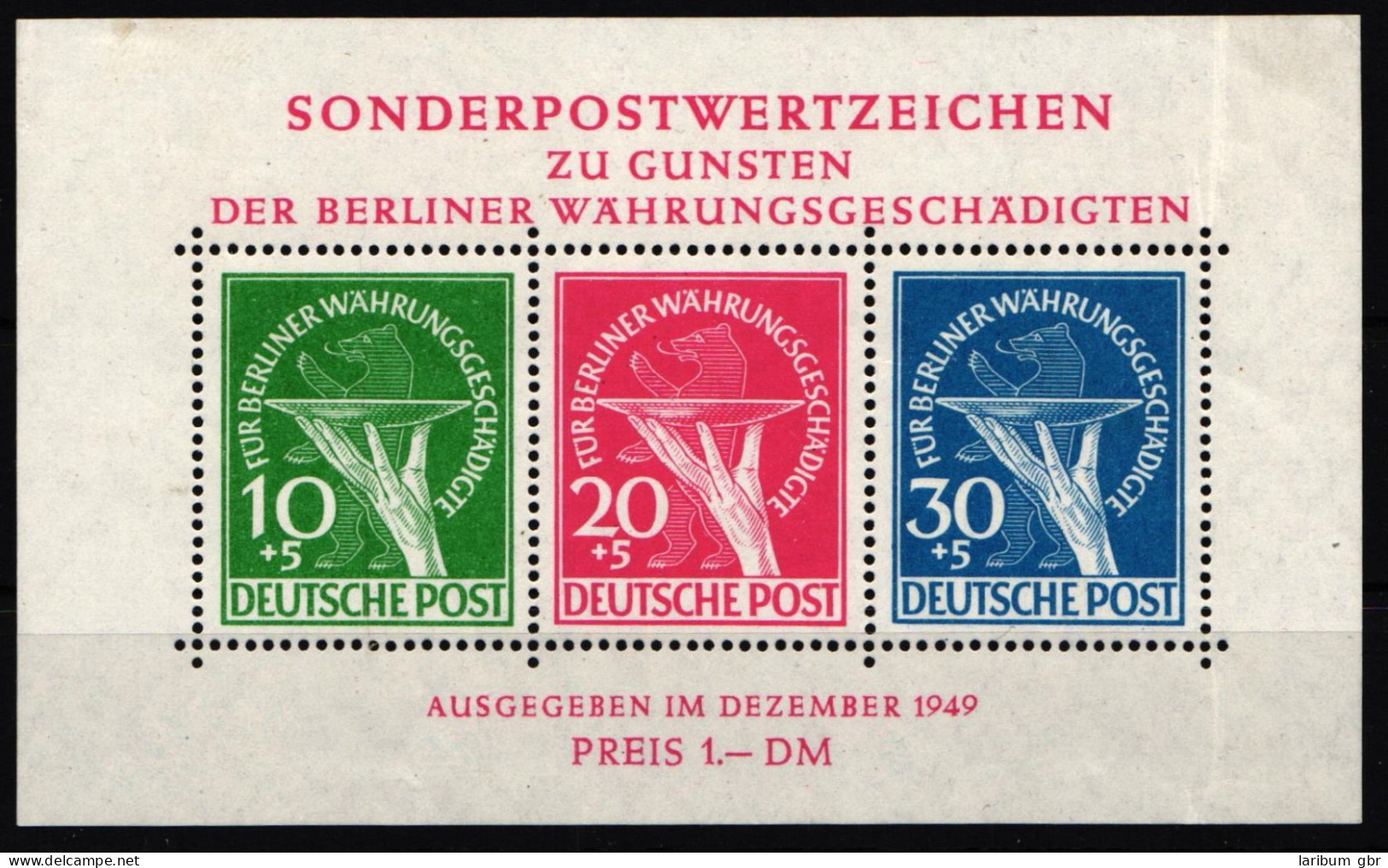 Berlin 68-70 Postfrisch Block Gefaltet Nur Einzelmarken Berechnet #NL344 - Other & Unclassified