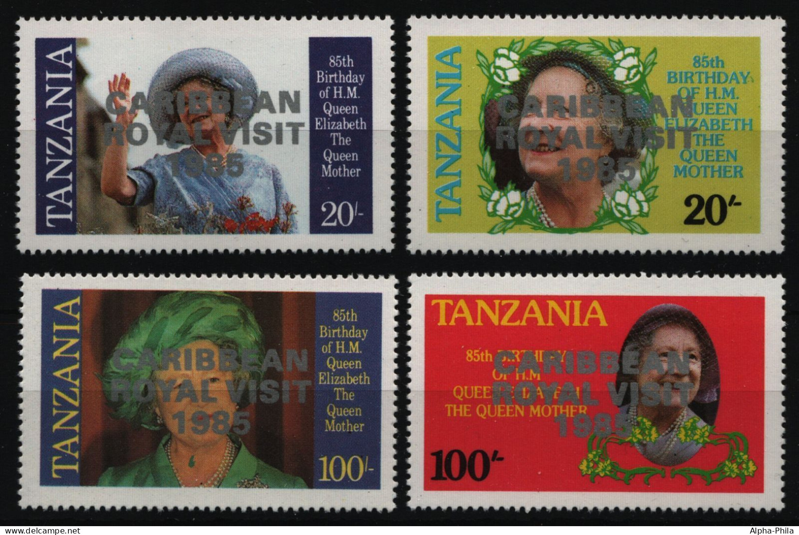 Tansania 1986 - Mi-Nr. 293-296 A ** - MNH - "Royal Visit" - Tanzanie (1964-...)