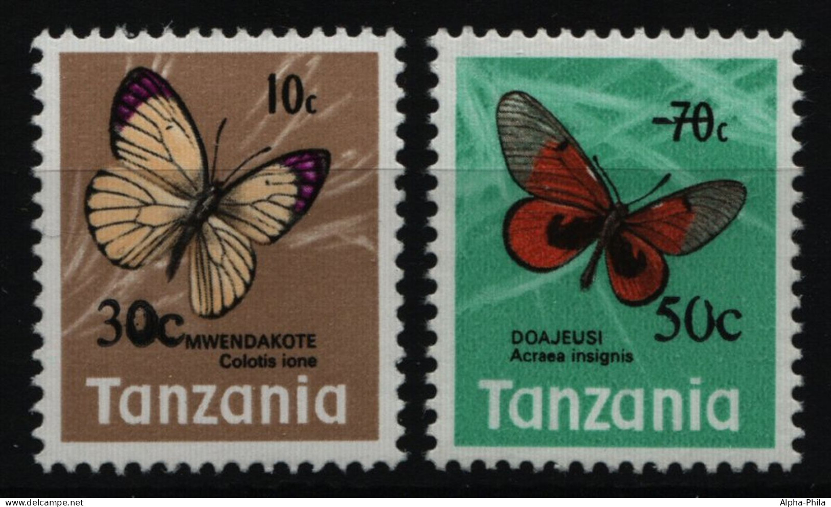 Tansania 1979 - Mi-Nr. 131-132 ** - MNH - Schmetterlinge / Butterflies - Tanzanie (1964-...)