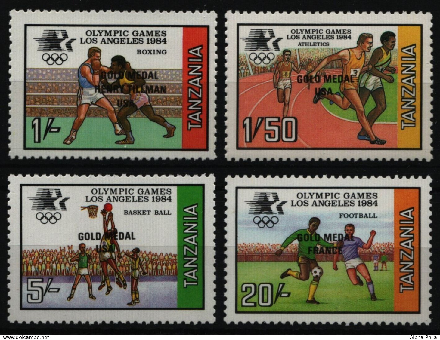 Tansania 1985 - Mi-Nr. 272-275 ** - MNH - Olympia Los Angeles - Tanzanie (1964-...)