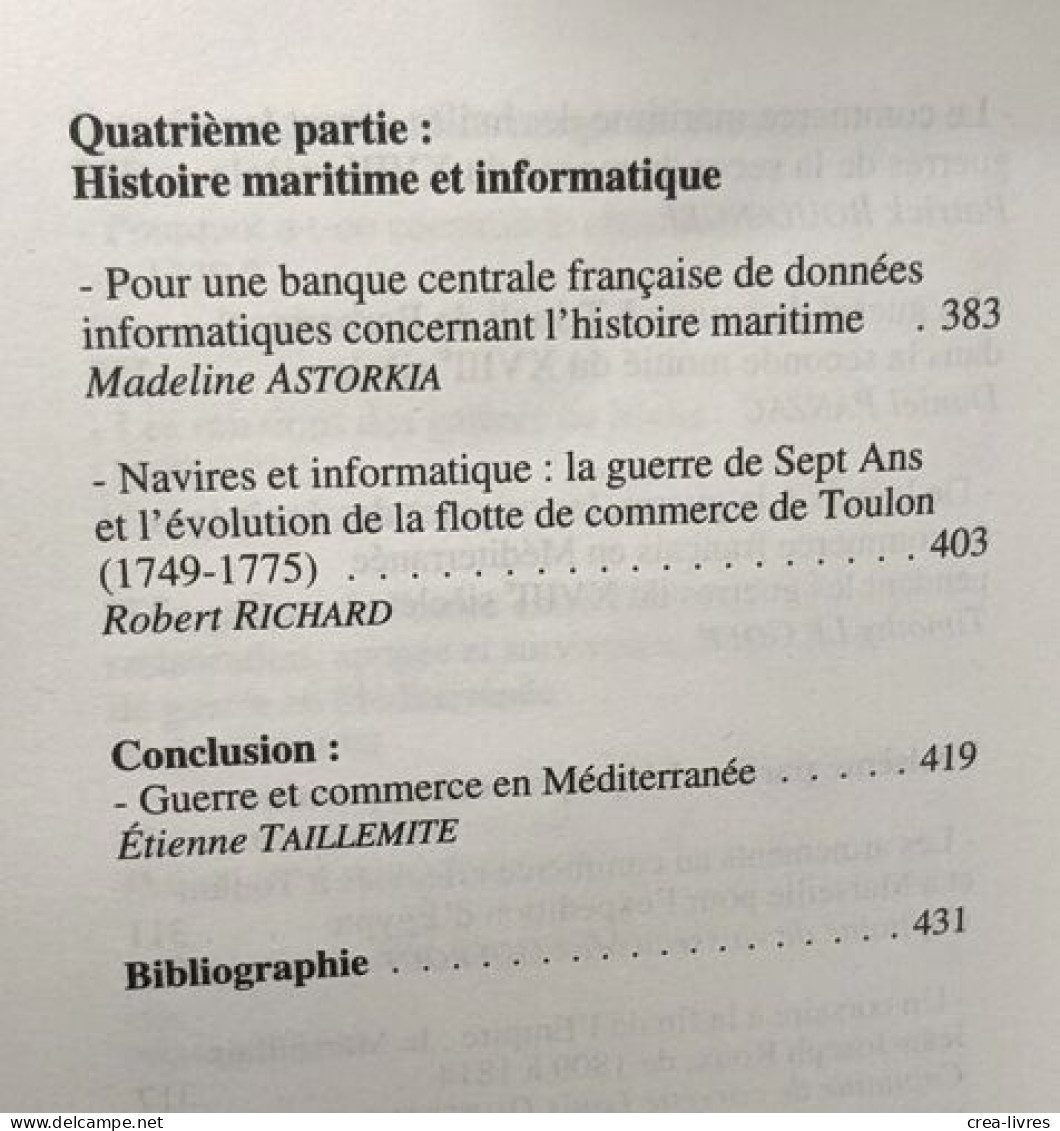 Guerre Et Commerce En Méditerranée: IX-XXe Siècles - Andere & Zonder Classificatie