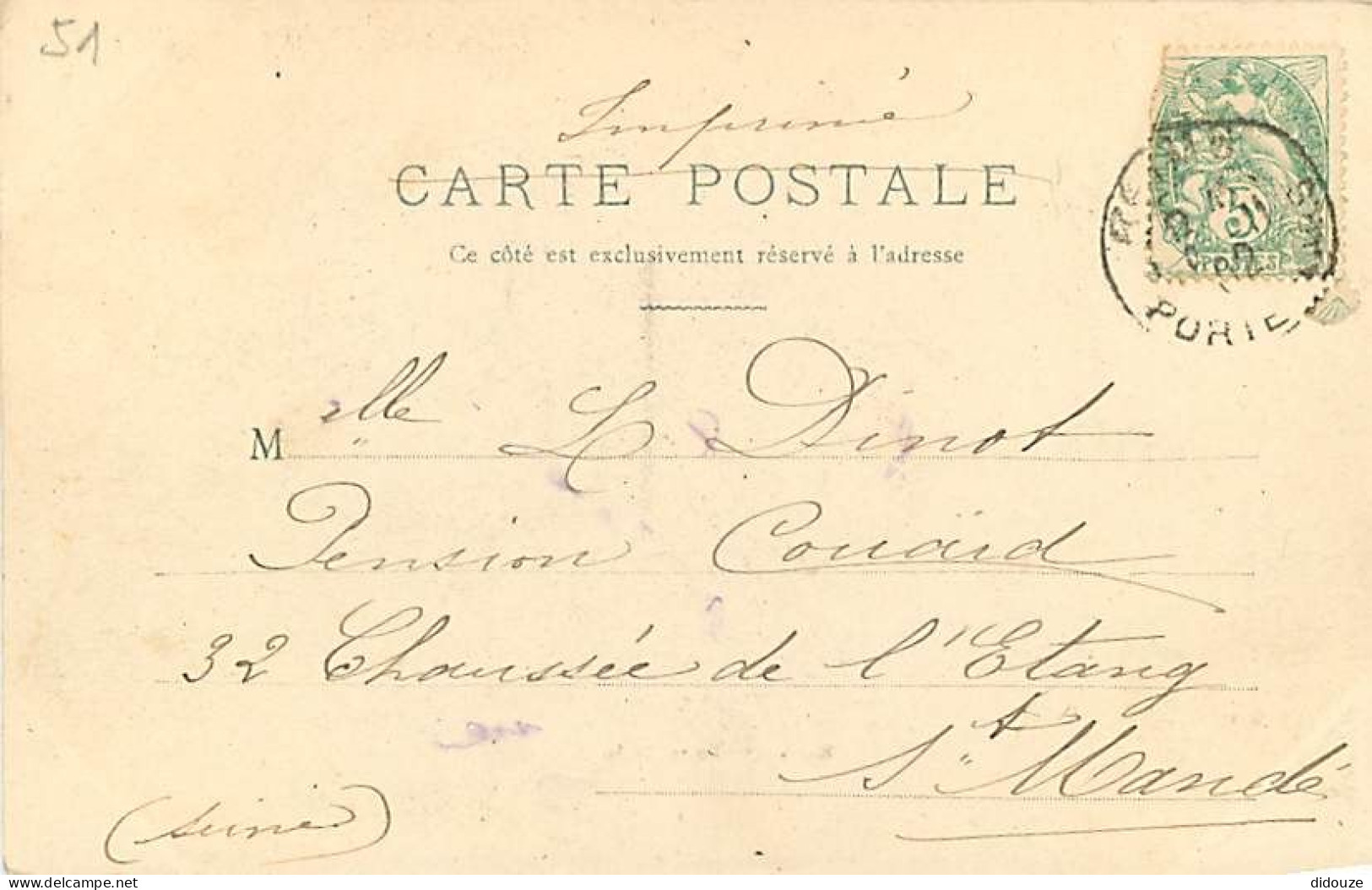 51 - Reims - Porte Paris - Animée - Précurseur - Oblitération Ronde De 1902 - CPA - Voir Scans Recto-Verso - Reims