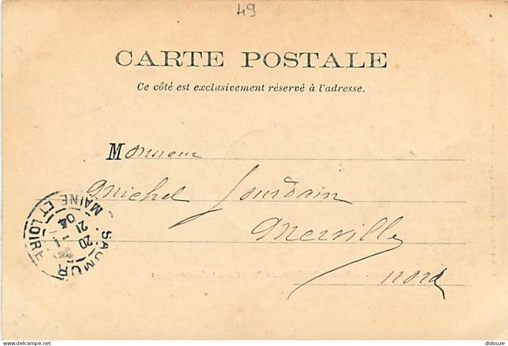 49 - Saumur - Saut De La Rivière Au Breil - Animée - Précurseur - Chevaux - Oblitération Ronde De 1904 - CPA - Voir Scan - Saumur