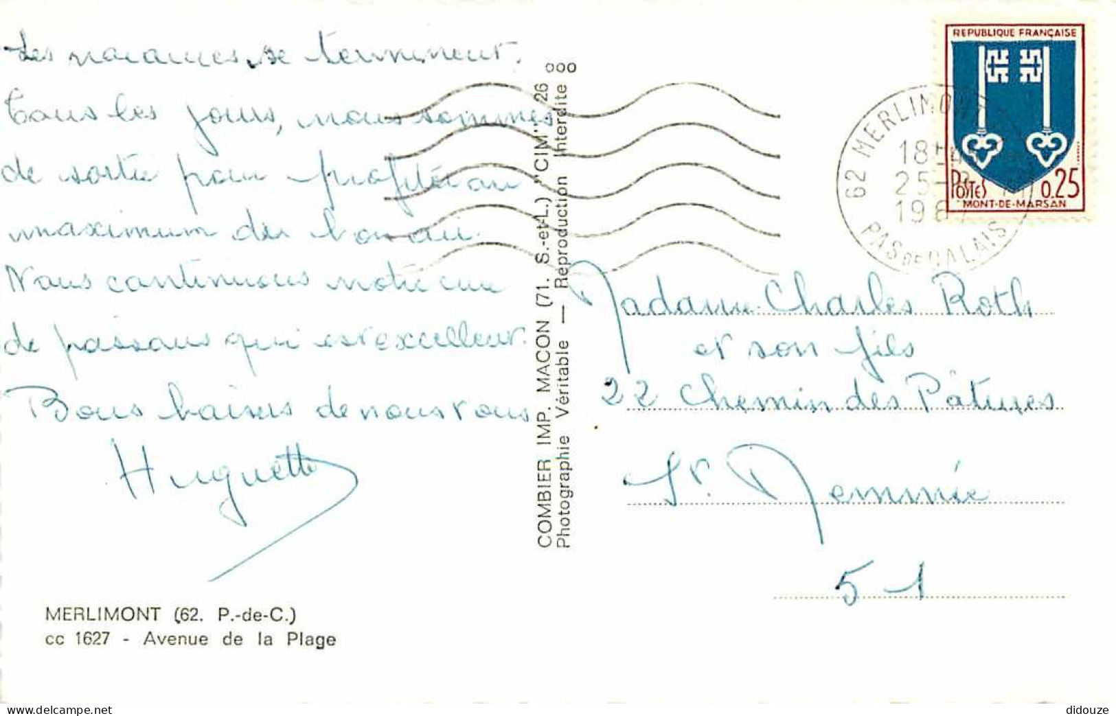 62 - Merlimont - Avenue De La Plage - Animé - Ecrite En 1967 - Voir Scan Recto-Verso - Andere & Zonder Classificatie