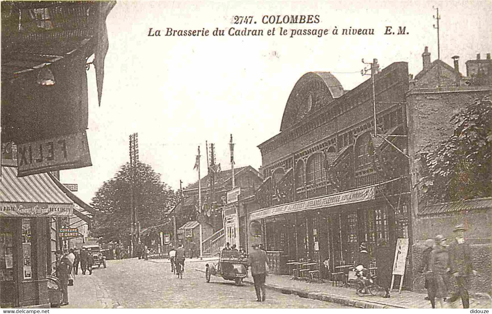 Reproduction CPA - 92 Colombes - La Brasserie Du Cadran Et Le Passage à Niveau - Carte Du Musée Municipal De Colombes -  - Colombes