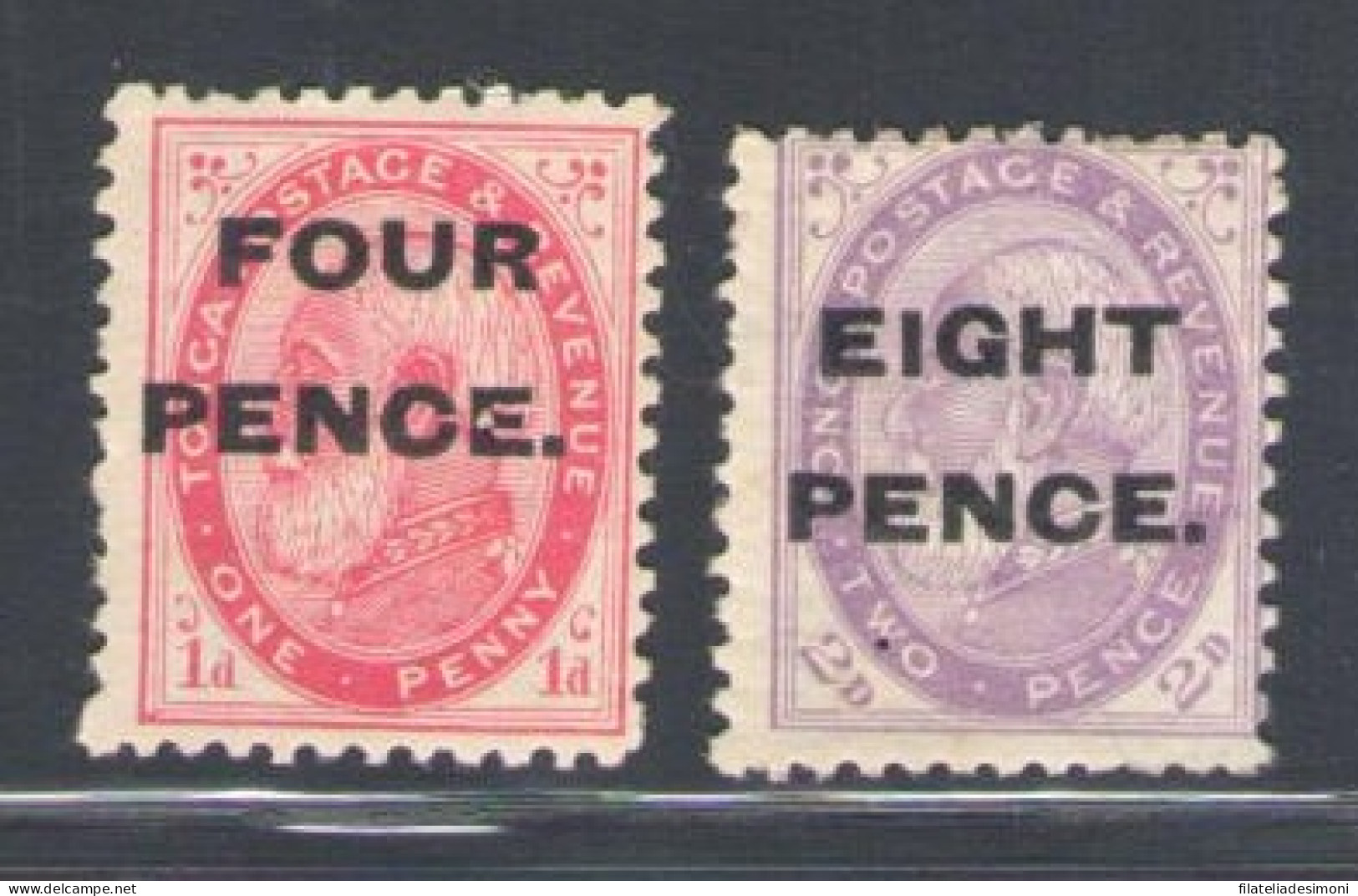 1891 Tonga - Stanley Gibbons N. 5/6 - MH* - Other & Unclassified