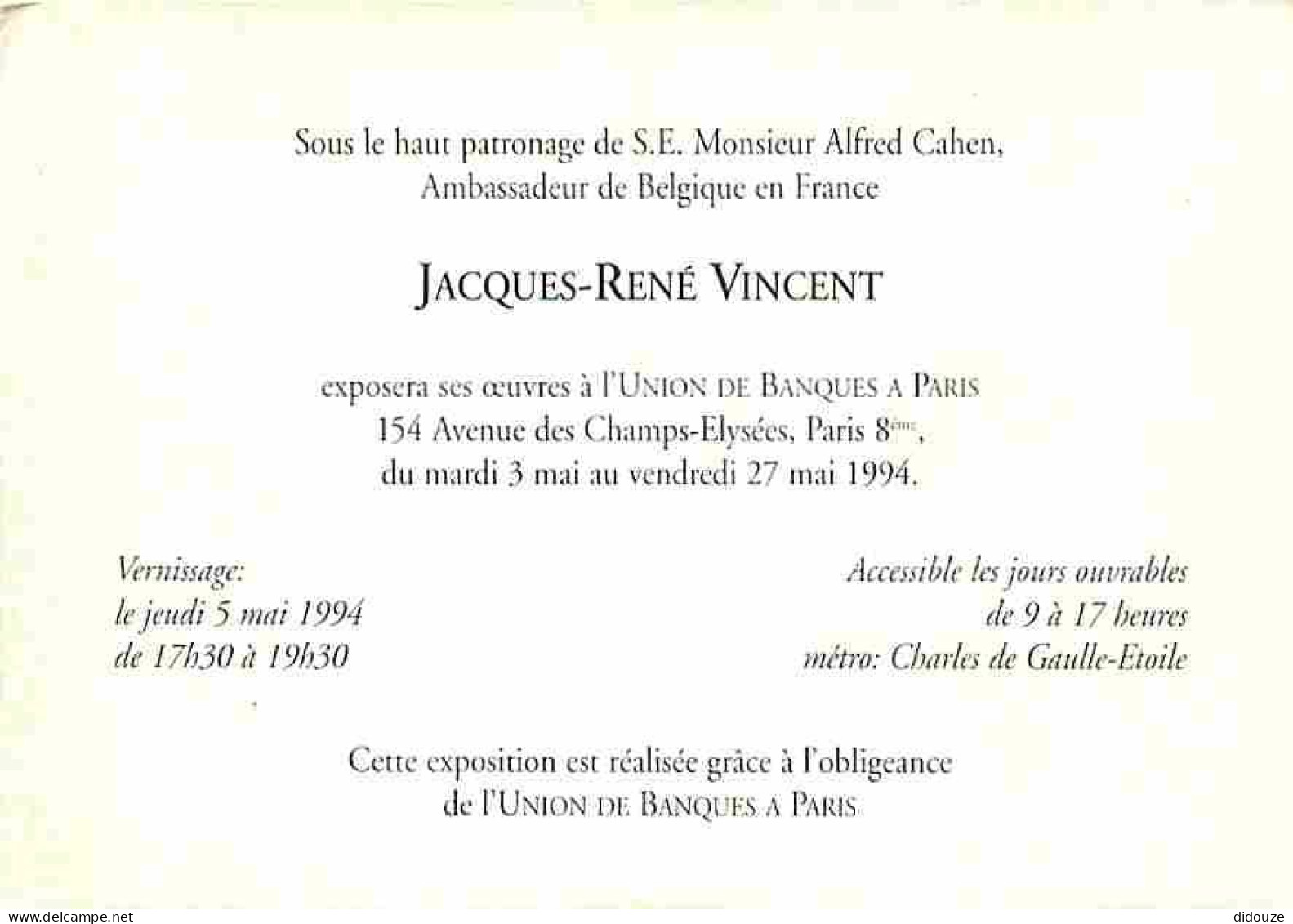 Art - Peinture - Jacques René Vincent - CPM - Voir Scans Recto-Verso - Schilderijen