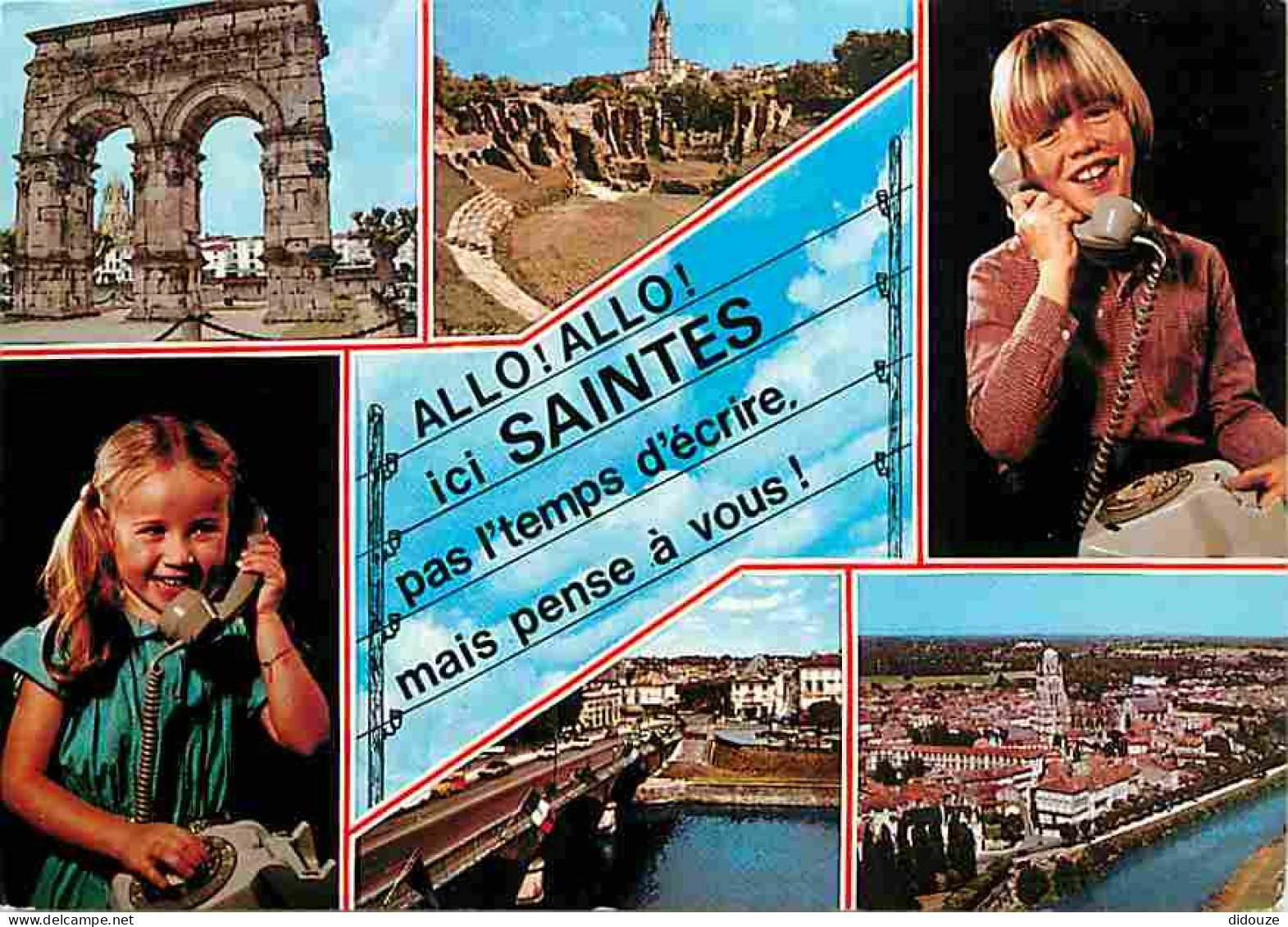 17 - Saintes - Multivues - Téléphones - Automobiles - Flamme Postale De Thenac - CPM - Voir Scans Recto-Verso - Saintes