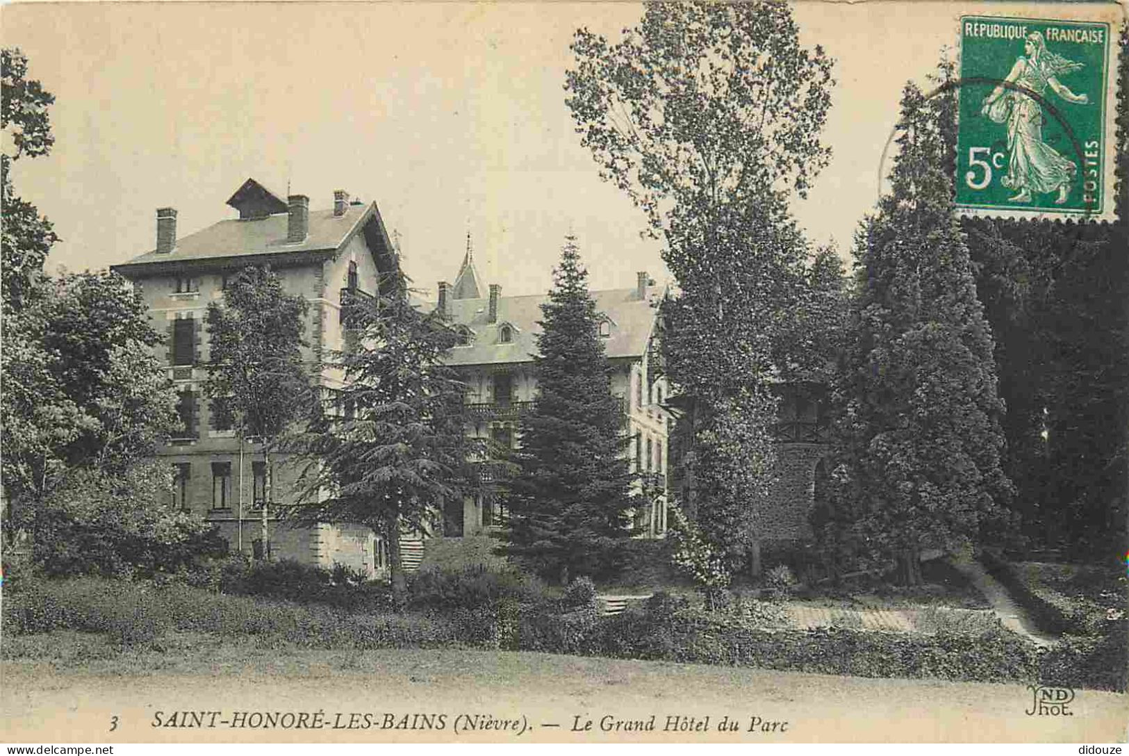 58 - Saint Honoré Les Bains - Grand Hotel Du Parc - CPA - Voir Scans Recto-Verso - Saint-Honoré-les-Bains