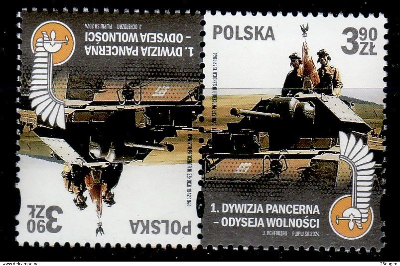 POLAND 2024 FIRST POLISH ARMOURED DIVISION  TETE BECHE MNH - Unused Stamps