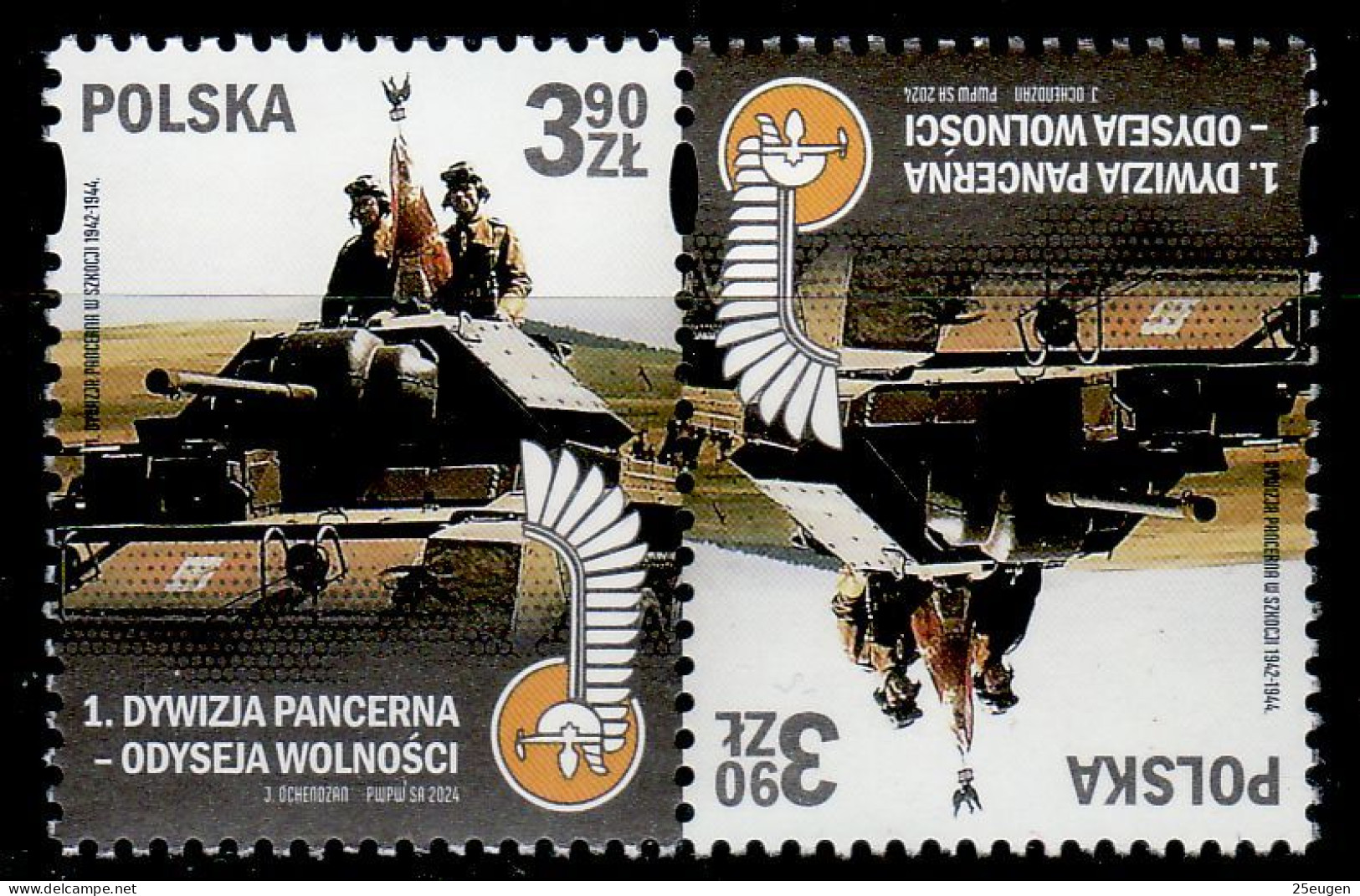 POLAND 2024 FIRST POLISH ARMOURED DIVISION  TETE BECHE MNH - Neufs