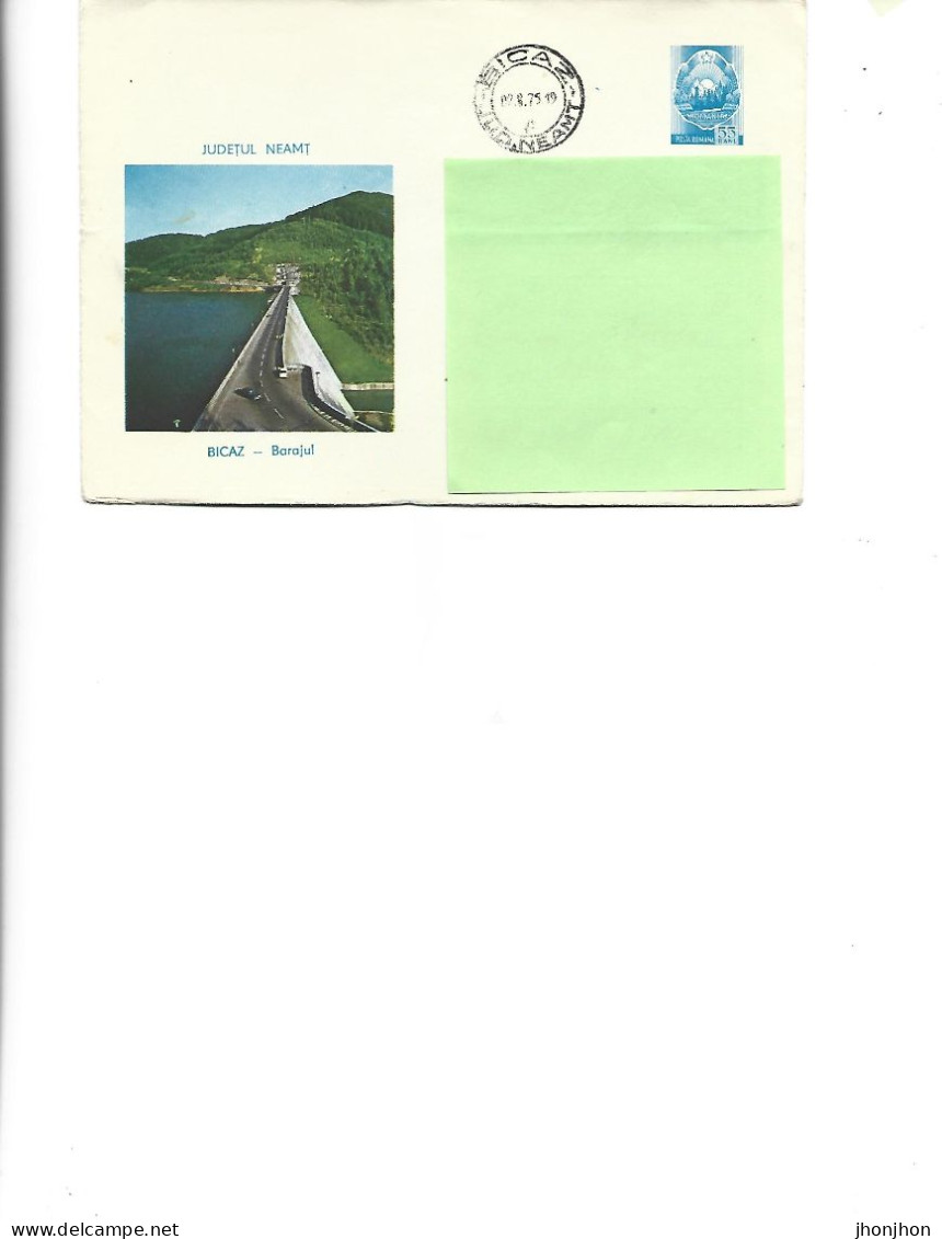Romania - Post. St.cover Used 1974(59) - Neamt County  - Bicaz  -    The Dam - Entiers Postaux